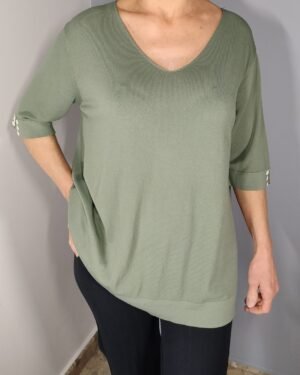Blusa de Hilo Manga al Codo – Frescura y Estilo Italiano para la Primavera