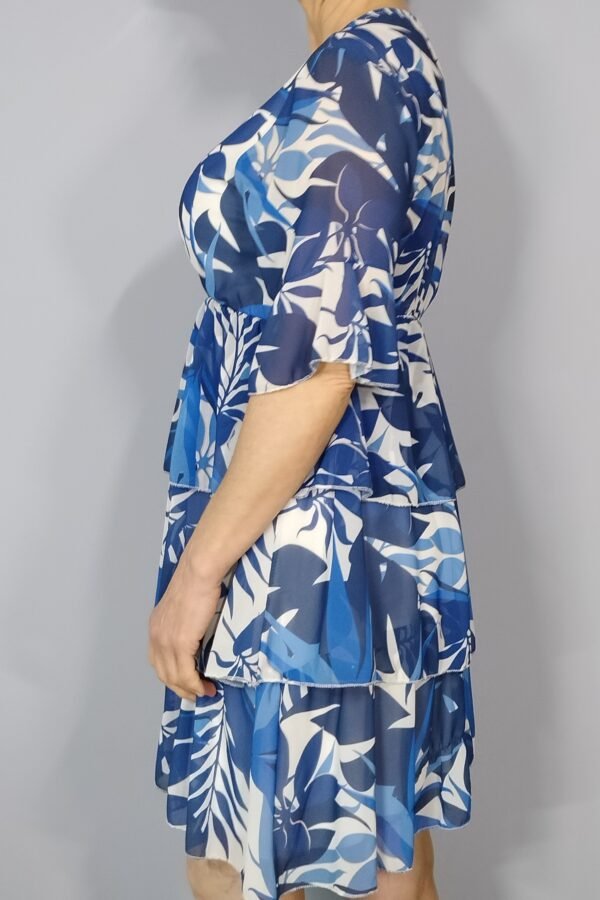 Vestido Estampado con Manga de Volante – Elegancia Ligera para Cada Día