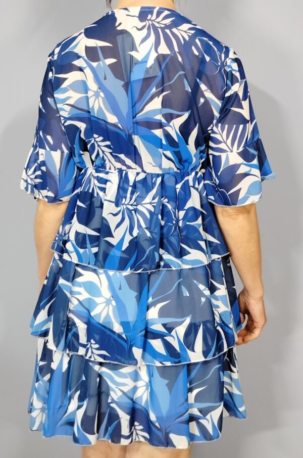 Vestido Estampado con Manga de Volante – Elegancia Ligera para Cada Día