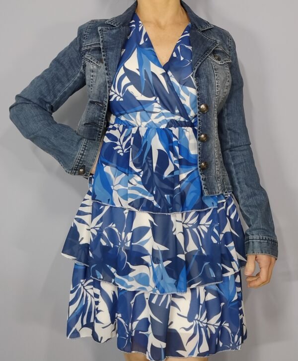 Vestido Estampado con Manga de Volante – Elegancia Ligera para Cada Día