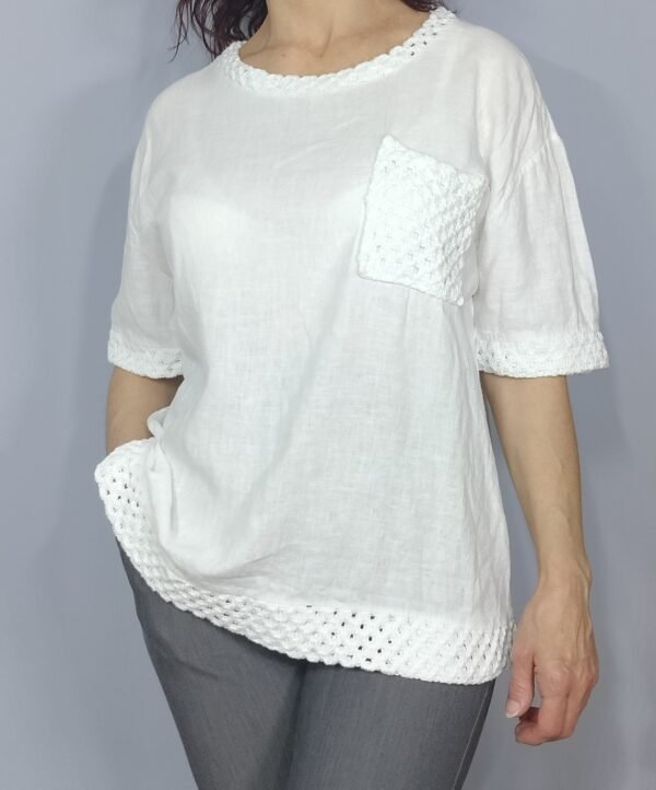 Blusa Lino con Bolsillo — Ligereza con Detalle Italiano