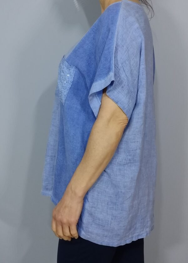 Blusa Bolsillo con Lentejuelas – Brillo Sutil para el Día a Día