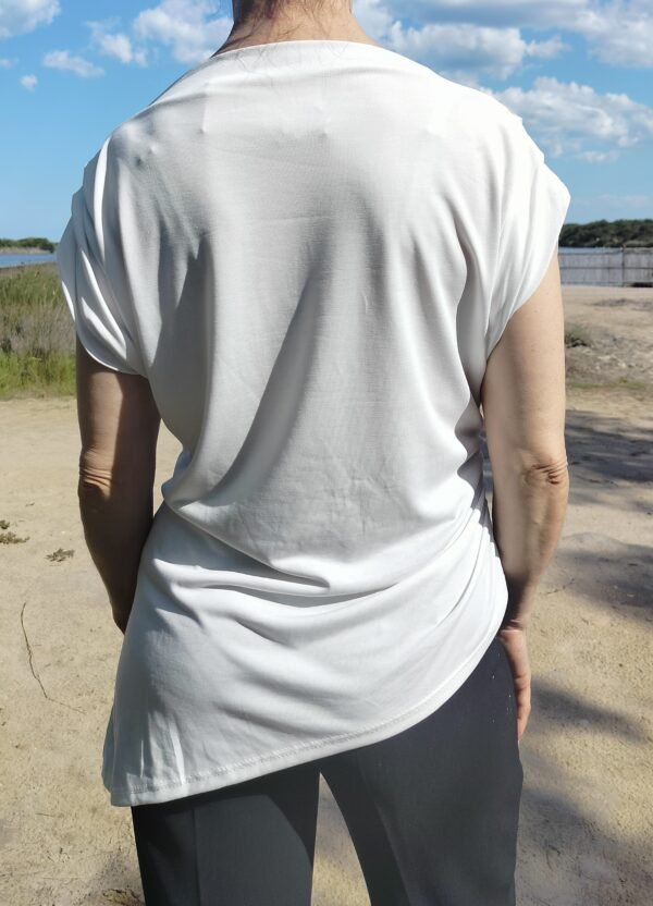Blusa Fruncida - Doble Volante y Frescura Italiana