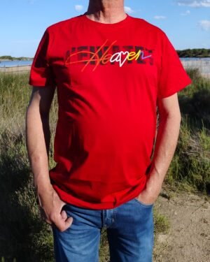 Camiseta Neivantet – Cuello Tricotosa & Estampado a Mano