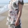 Vestido Corto Estampado – Lazada y Volantes en Manga