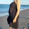 Vestido Largo Negro – Tirante con Lurex & Caída Fluida