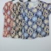 Blusa Estampada - Manga con Botón & Caída Ligera