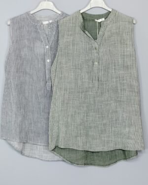 Blusa Sin Mangas - Cuello Redondo & Estilo Fresco