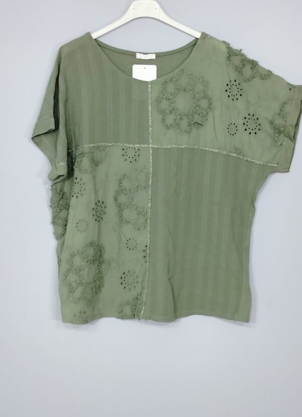 Blusa Perforada - Detalles Lurex y Frescura Italiana