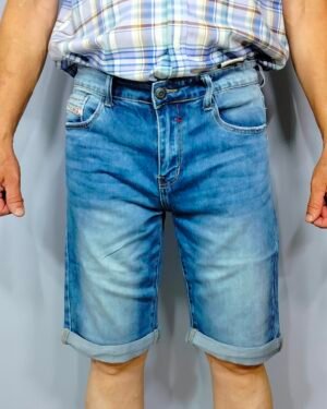 Pantalón Corto Denim - Lavado Used & Ajuste Flexible