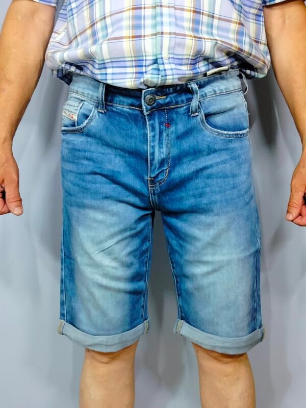 Pantalón Corto Denim - Lavado Used & Ajuste Flexible