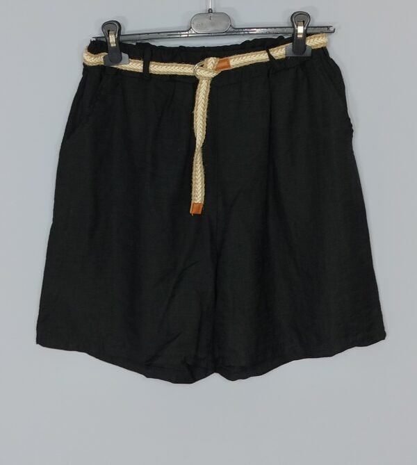 Pantalón Corto de Lino – Cintura con Cinturón y Frescura Italiana