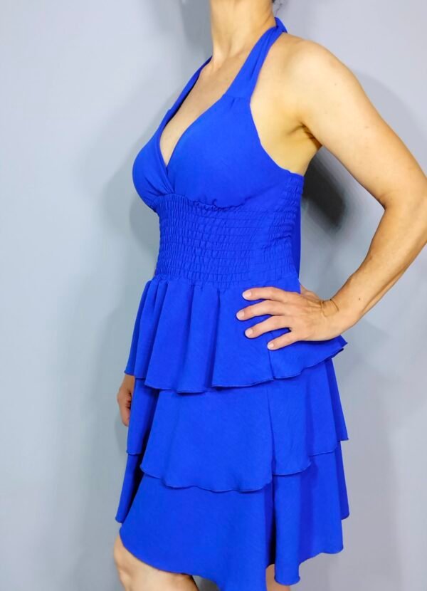 Vestido Nido de Abeja - Volantes & Escote con Lazo