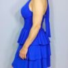 Vestido Nido de Abeja - Volantes & Escote con Lazo
