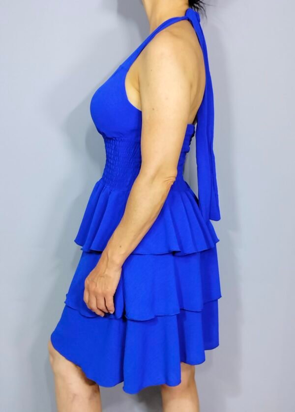 Vestido Nido de Abeja - Volantes & Escote con Lazo