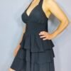 Vestido Nido de Abeja - Volantes & Escote con Lazo