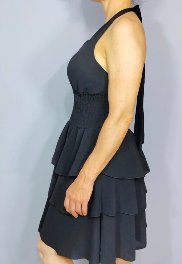Vestido Nido de Abeja - Volantes & Escote con Lazo