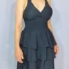 Vestido Nido de Abeja - Volantes & Escote con Lazo