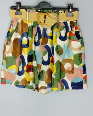 Bermuda Multicolor – Cintura Elástica y Estilo Italiano