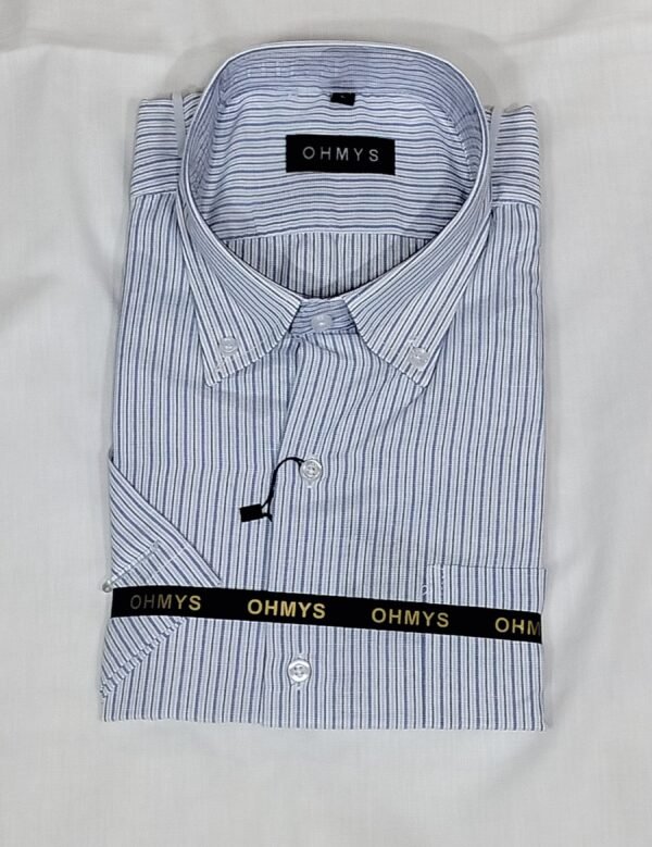 camisa-clasica_os-11-AZUL-001 Camisa Rayada Clásica – Cuello con Botón & Bolsillo Frontal