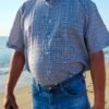 oplus_34 Camisa Clásica Cuadros – Manga Corta con Bolsillo y Fuelles