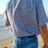 oplus_34 Camisa Clásica Cuadros – Manga Corta con Bolsillo y Fuelles