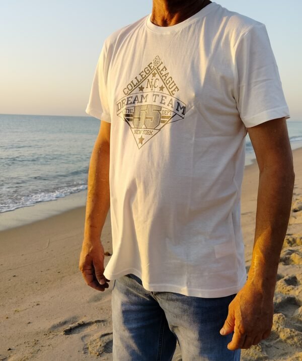 camiseta-manga-corta-dt084-BLANCO-001 Camiseta Estampada - Manga Corta & Estilo Fresco