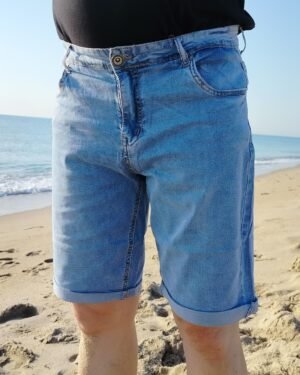 pantalon-vaquero-corto-bleach-h018-DENIM-001 Pantalón Vaquero Corto Bleach – Denim Fino y Ligero