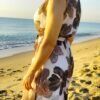 Vestido Cruzado Estampado – Gasa con Movimiento y Forro de Viscosa