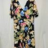 Vestido Floral Largo – Cuello Cruzado & Manga Acampanada