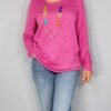 0160-sueter-punto-cuello-barca-ROSA-01 Suéter de Punto – Cuello Barca con Collar Incluido