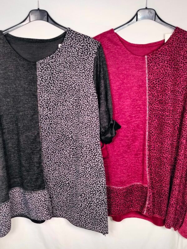 Blusa Combinada – Elegancia Cálida para Tallas Especiales