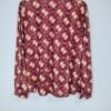 oplus_32 Blusa Estampada – Solapa Pequeña y Caída Aterciopelada