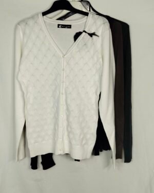 oplus_32 Chaqueta Punto Rombos – Elegancia Ligera que Acompaña tu Ritmo