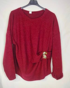 oplus_32 Suéter con Broche