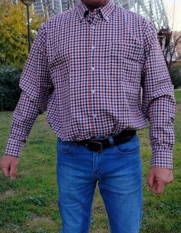 OHMYS22-camiseta-caballero-ROJO-01 Camisa Biela de Cuadros