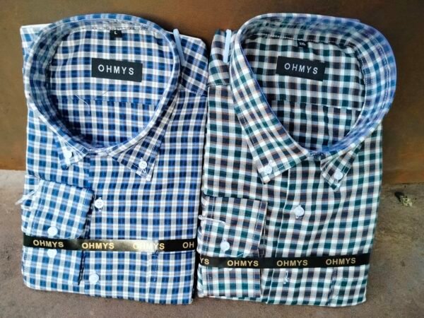 oplus_0 Camisa Biela de Cuadros