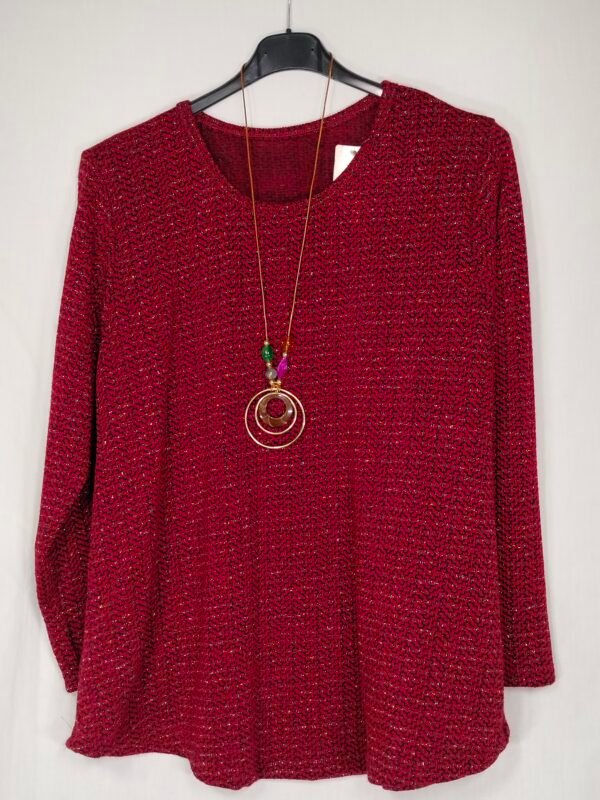 Suéter Cuello Caja con Hilo Plata