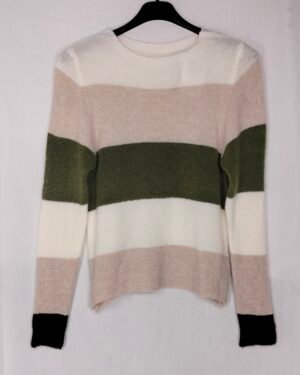 oplus_34 Suéter Punto de Raya Ancha