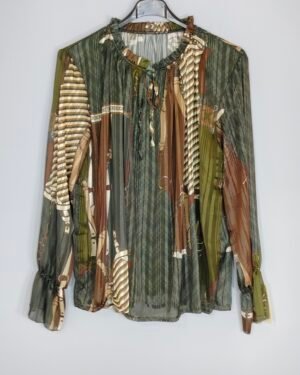 Blusa de Gasa con Lurex – Elegancia Ligera