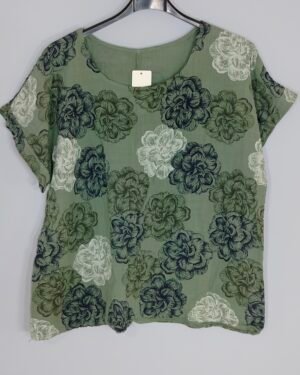 Blusa Floral de Algodón – Frescura Italiana que Realza tu Estilo