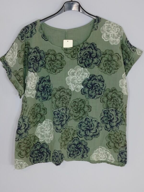 oplus_34 Blusa Floral de Algodón – Frescura Italiana que Realza tu Estilo