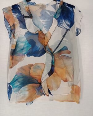 Blusa de Gasa Estampada – Elegancia ligera para los días de verano