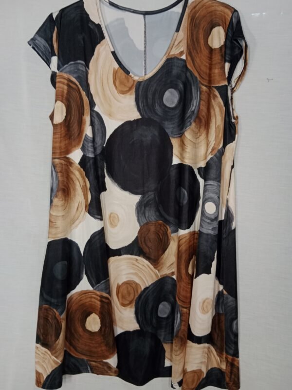 Vestido Estampado de Esferas – Comodidad para los días que no paran